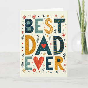 Beste Papa Ooit Teal Patroon Kaart