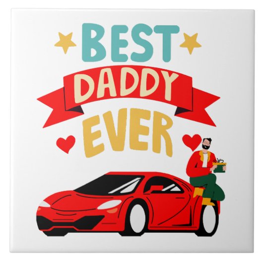 Beste Papa Ooit Tegeltje (Voorkant)