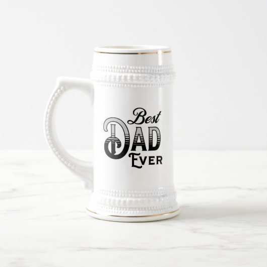 Beste papa ooit |  Tekst Zwart-wit Bierpul (Links)