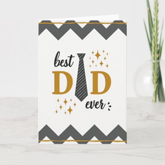 Beste Papa Ooit Tie Art Kaart (Voorkant)