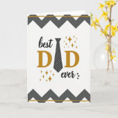 Beste Papa Ooit Tie Art Kaart (Gele Bloem)