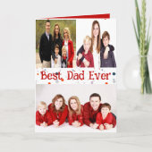 Beste papa ooit Topografie Fotocollage Vaderdag Kaart (Voorkant)