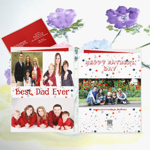 Beste papa ooit Topografie Fotocollage Vaderdag Kaart