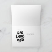 Beste papa ooit trendy twee foto zwart Vaderdag Kaart (Binnen)