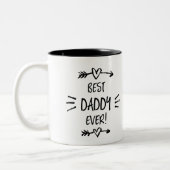 Beste papa ooit tweekleurige koffiemok (Links)