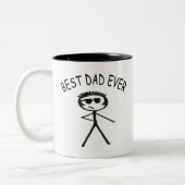 Beste papa ooit tweekleurige koffiemok (Links)