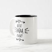 Beste Papa Ooit Tweekleurige Koffiemok (Voorkant links)
