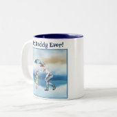 Beste papa ooit Two-Tone Coffee Mok (Voorkant links)