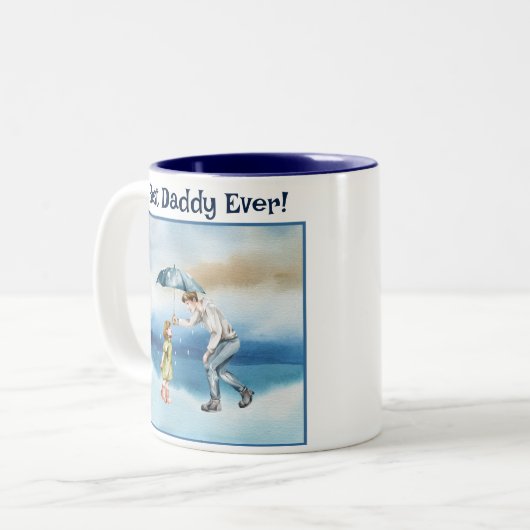 Beste papa ooit Two-Tone Coffee Mok (Voorkant links)