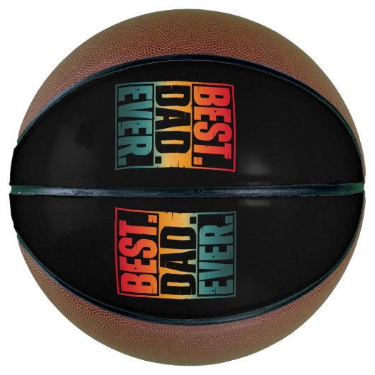 BESTE PAPA Ooit TYPOGRAFIE   Basketbal (Voorkant)
