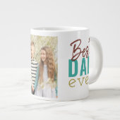 Beste papa ooit Typografie en Aangepaste Foto Grote Koffiekop (Voorkant rechts)