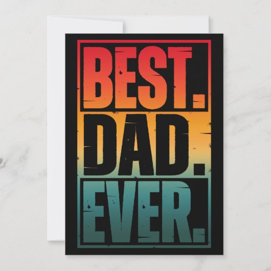 BESTE PAPA Ooit TYPOGRAFIE Feestdagenkaart (Voorkant)