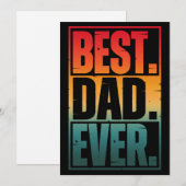 BESTE PAPA Ooit TYPOGRAFIE Feestdagenkaart (Voorkant / Achterkant)