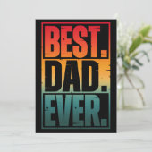 BESTE PAPA Ooit TYPOGRAFIE Feestdagenkaart (Staand voorkant)