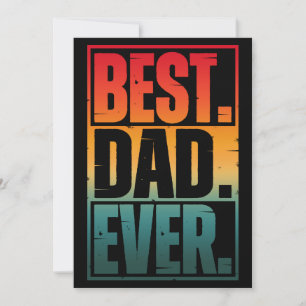 BESTE PAPA Ooit TYPOGRAFIE Feestdagenkaart