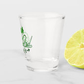 Beste papa ooit Typografie Groene Bomen Vaderdag Shot Glas (Rechts)