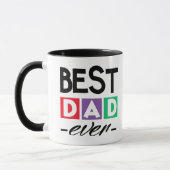 Beste papa ooit typografie koffie Mok (Links)