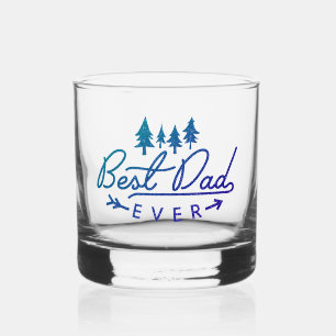 Beste papa ooit typografie met bomen whisky glas
