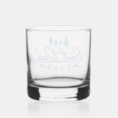 Beste papa ooit typografie met bomen whisky glas (Achterkant)