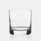 Beste papa ooit typografie met bomen whisky glas (Achterkant)