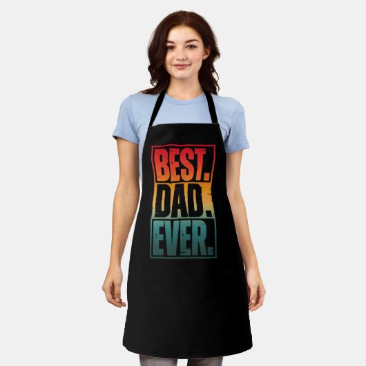 BESTE PAPA Ooit TYPOGRAFIE Schort (Gedragen)