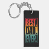 BESTE PAPA Ooit TYPOGRAFIE   Sleutelhanger (Voorkant Links)
