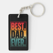 BESTE PAPA Ooit TYPOGRAFIE   Sleutelhanger (achterkant)