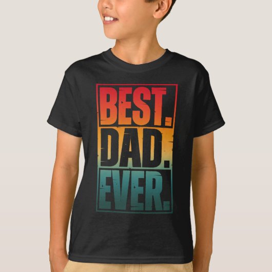 BESTE PAPA Ooit TYPOGRAFIE T-shirt (Voorkant)