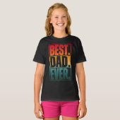 BESTE PAPA Ooit TYPOGRAFIE   T-shirt (Voorkant volledig)