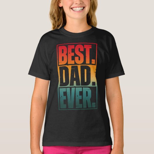 BESTE PAPA Ooit TYPOGRAFIE   T-shirt (Voorkant)