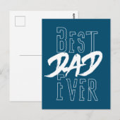 Beste Papa Ooit Uitnodiging (Voorkant / Achterkant)
