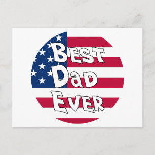 Beste Papa ooit USA-vlag Briefkaart