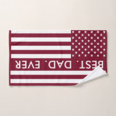 Beste papa ooit USA vlag Custom Handdoek (Handdoek)