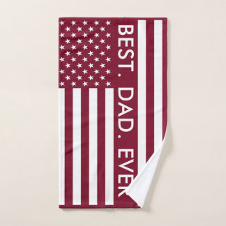Beste papa ooit USA vlag Custom Handdoek