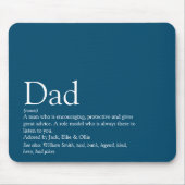 Beste Papa Ooit Vader Definitie Blauw Muismat (Voorkant)
