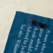 Beste Papa Ooit Vader Definitie Blauw Strandlaken (In situ)