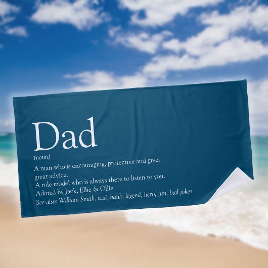 Beste Papa Ooit Vader Definitie Blauw Strandlaken