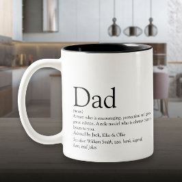 Beste Papa Ooit Vader Definitie Leuk Tweekleurige Koffiemok