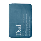 Beste Papa Ooit Vader Definition Blauw Badmat (Voorkant Verticaal)