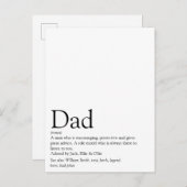 Beste Papa ooit, Vader, Papa Definitie Briefkaart (Voorkant / Achterkant)