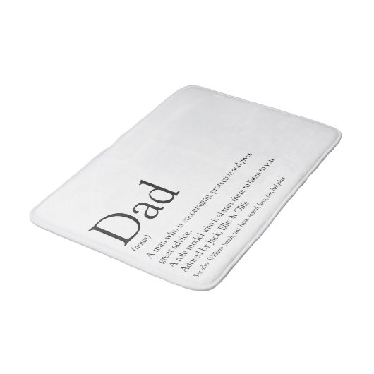 Beste papa ooit Vader papa Definitie Leuk Badmat (Gekanteld)