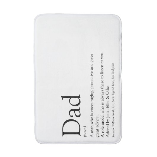 Beste papa ooit Vader papa Definitie Leuk Badmat (Voorkant Verticaal)