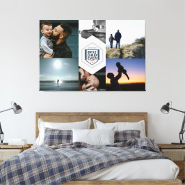 Beste Papa Ooit Vader Typografie Ontwerp Canvas Afdruk