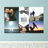 Beste Papa Ooit Vader Typografie Ontwerp Canvas Afdruk (Insitu (Houten vloer))