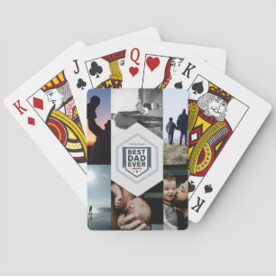 Beste Papa Ooit Vader Typografie Ontwerp Pokerkaarten