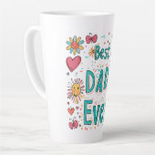Beste Papa Ooit | Vader Van Het Jaar Latte Mok (Linkerhoek)