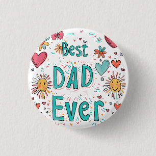Beste Papa Ooit Vader van het Jaar Ronde Button 3,2 Cm