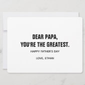 Beste. Papa. Ooit. Vaderdag (Achterkant)