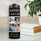 Beste papa ooit Vaderdag 5 foto collage Thermosbeker