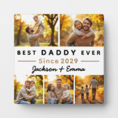 Beste papa ooit Vaderdag 5 fotocollage Fotoplaat (Voorkant)